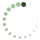 SimplyBusi logo-element, stippencirkel in groene tinten